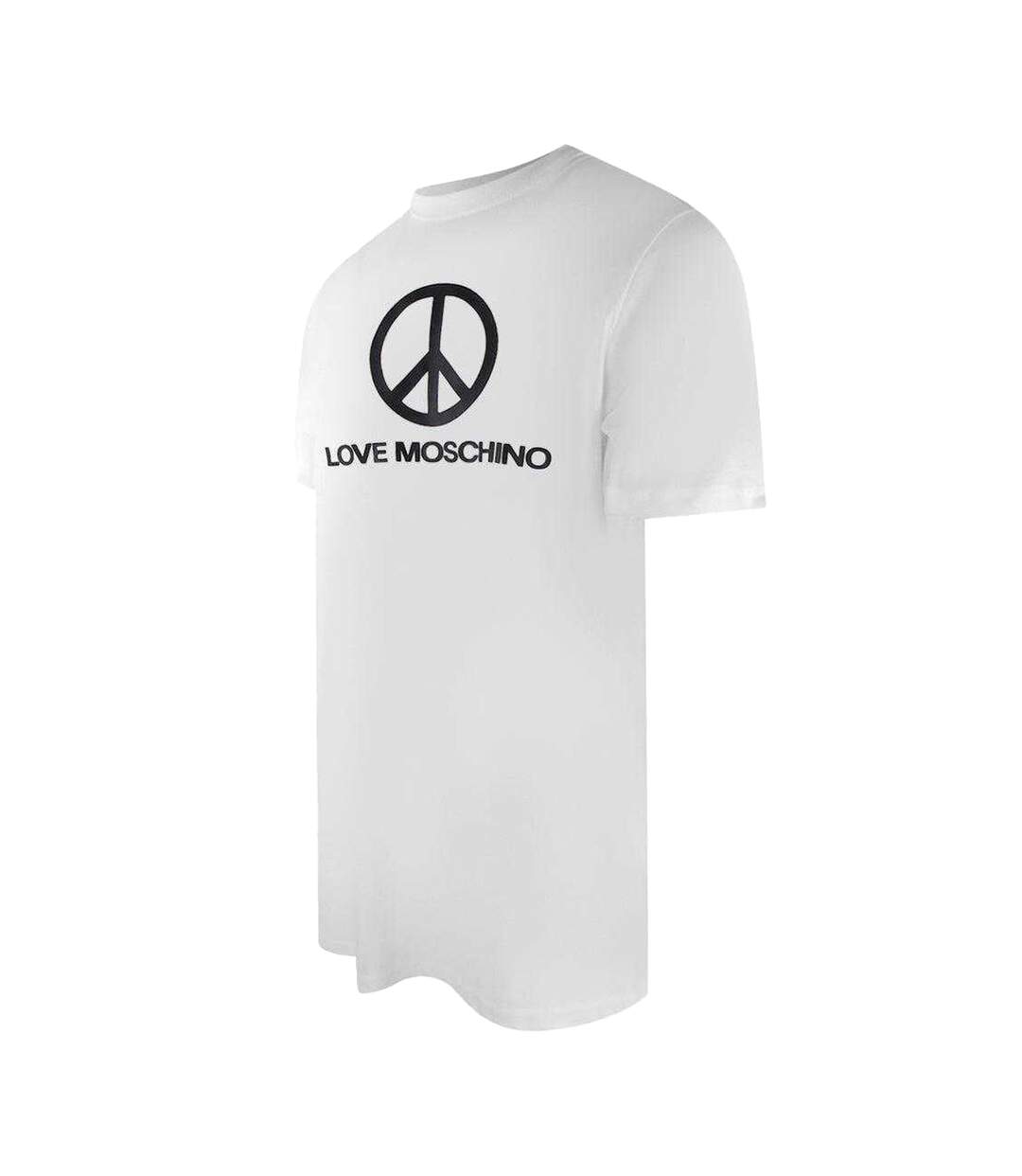 Mens Peace Symbol T-shirt White Love Moschino-3