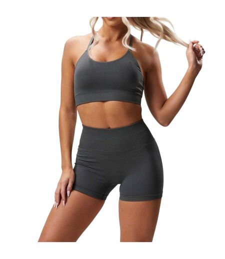 Brassière De Sport Motif/style Sans Coutures Femme Vert De Gris Gym King