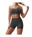 Brassière De Sport Motif/style Sans Coutures Femme Vert De Gris Gym King-4