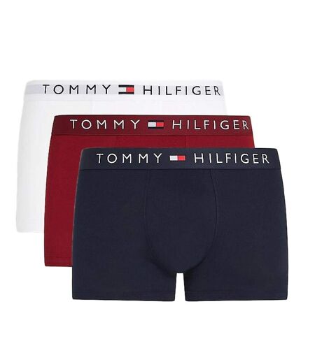 X3 boxers bordeaux/blanc/marine homme tommy hilfiger um0um03181