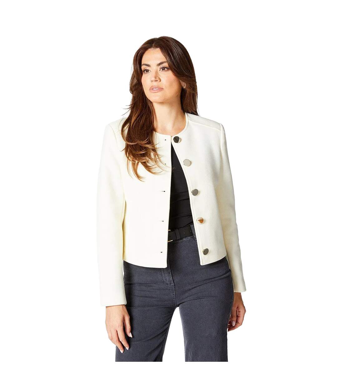 Veste femme blanc cassé Principles-1