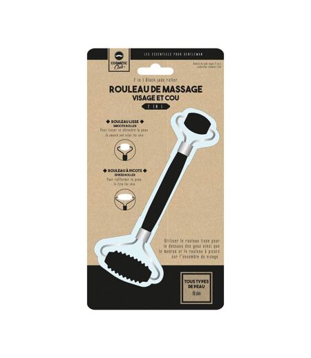 Rouleau de Massage 2 en 1 Jade 14cm Noir
