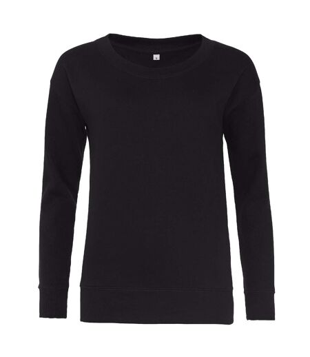 AWDis Hoods Womens/Ladies Girlie Fashion Sweatshirt (Jet Black) - UTRW5364
