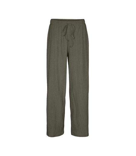 Pantalon fluide kaki femme vero moda luna - l