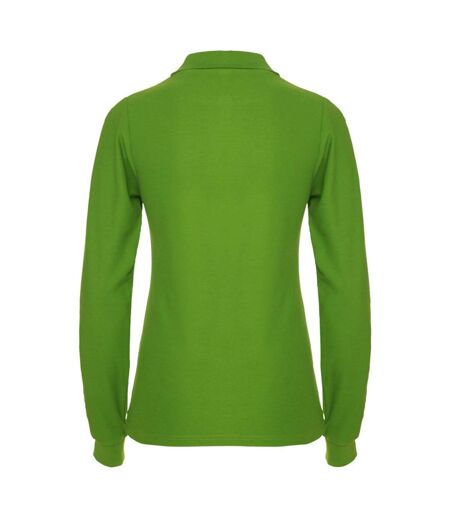 Roly Womens/Ladies Estrella Long-Sleeved Polo Shirt (Grass Green)