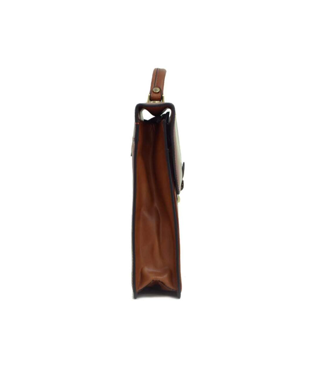 Katana - Cartable 1 soufflet en cuir - marron - 2798-5