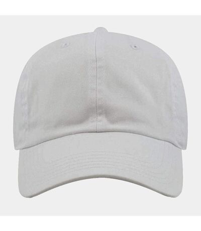 Beechfield Unisex Low Profile Heavy Brushed Cotton Baseball Cap (White)