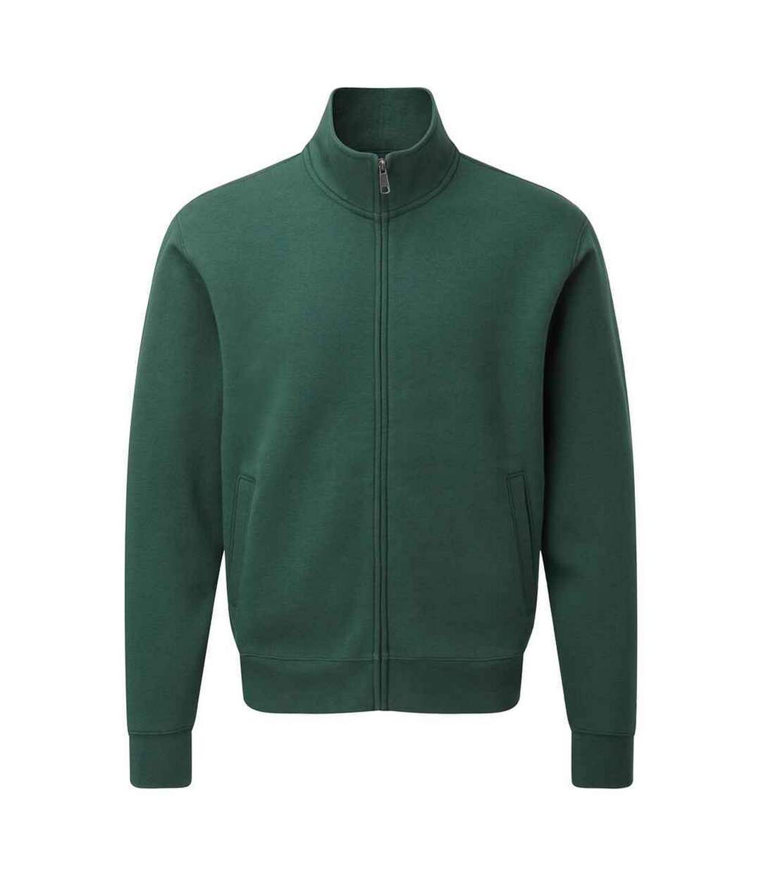 Mens authentic sweat jacket bottle green Russell