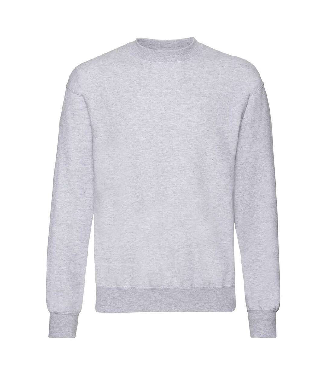 Unisex adult polycotton set-in sweatshirt heather grey Fruit of the Loom-1