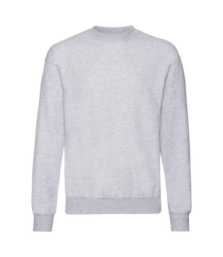 Unisex adult polycotton set-in sweatshirt heather grey Fruit of the Loom