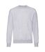 Unisex adult polycotton set-in sweatshirt heather grey Fruit of the Loom-1