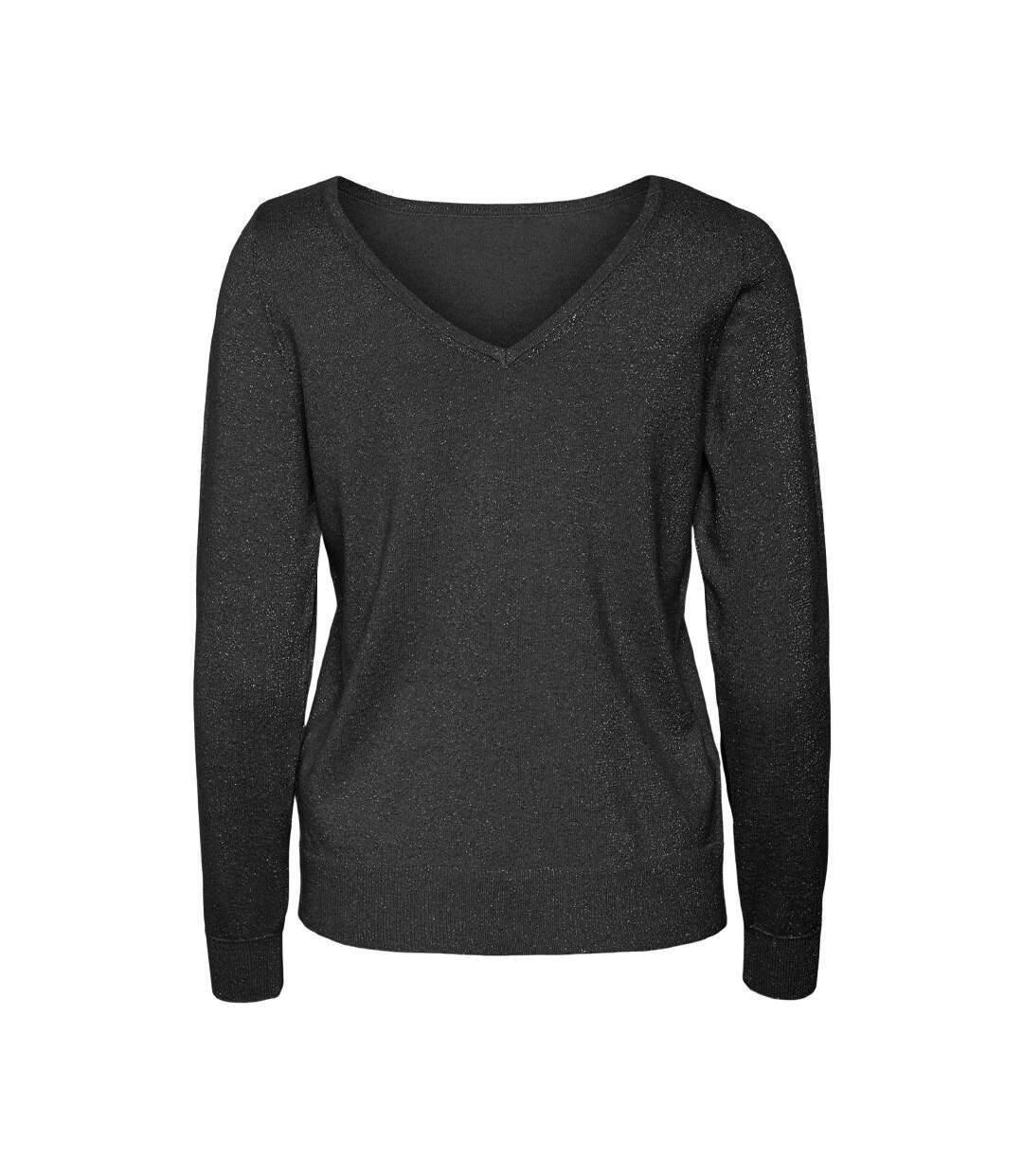 Pull noir femme vero moda happyglitter-1