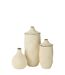Vase Déco en Grès Bay 40cm Blanc-2