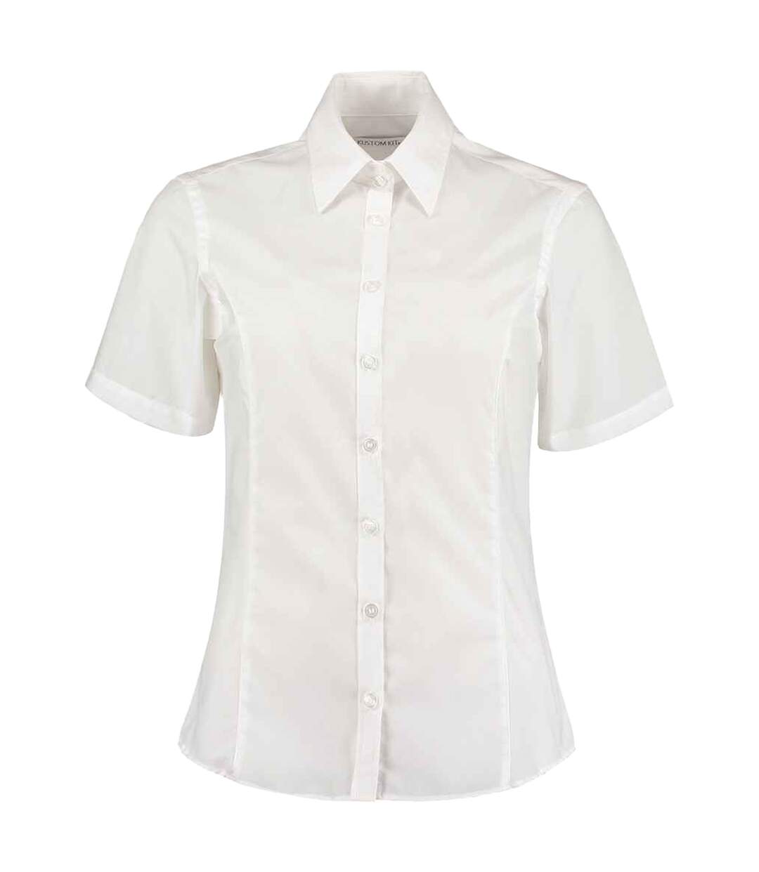 Chemisier Manches Courtes Commerce Femme Blanc Kustom Kit-1