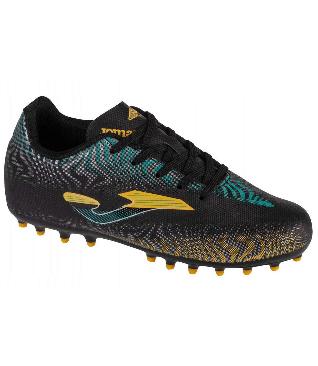 Childrens/kids Evolution Firm Ground Football Boots Black Joma-1