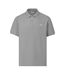 Mens Embroidered Logo Polo Shirt Light Grey Slazenger-1