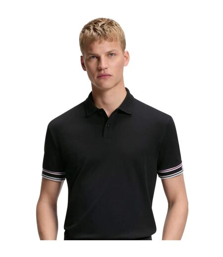 Polo Motif/style Lisse Zone Homme Noir Boss