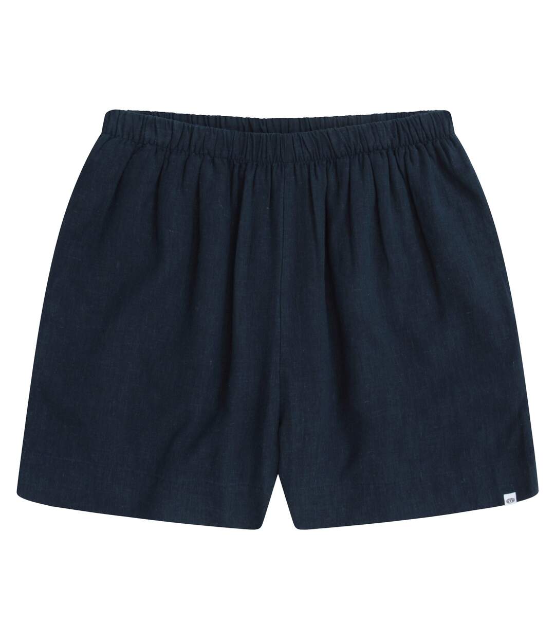 Womens/ladies nova linen shorts navy Animal-1