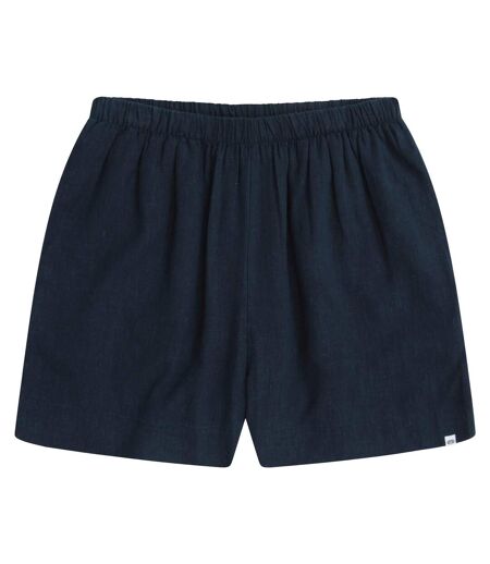 Womens/ladies nova linen shorts navy Animal