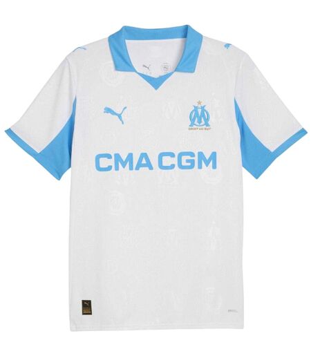 Unisex Adult 25/26 Olympique De Marseille Fc Home Jersey White Blue Puma