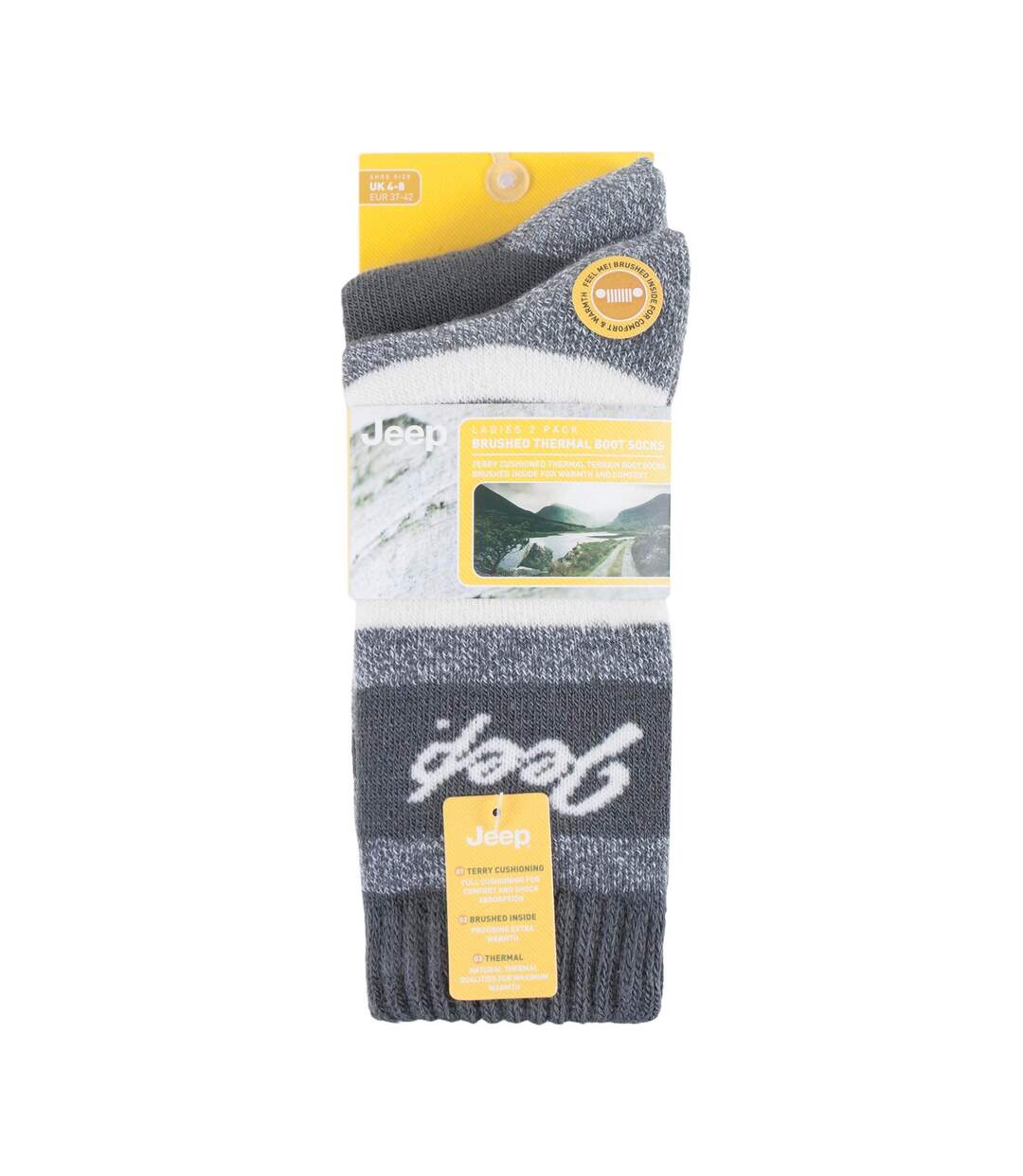 Breathable Cushioned Thermal Boot Socks - 2 Pack Striped Socks for Women-2