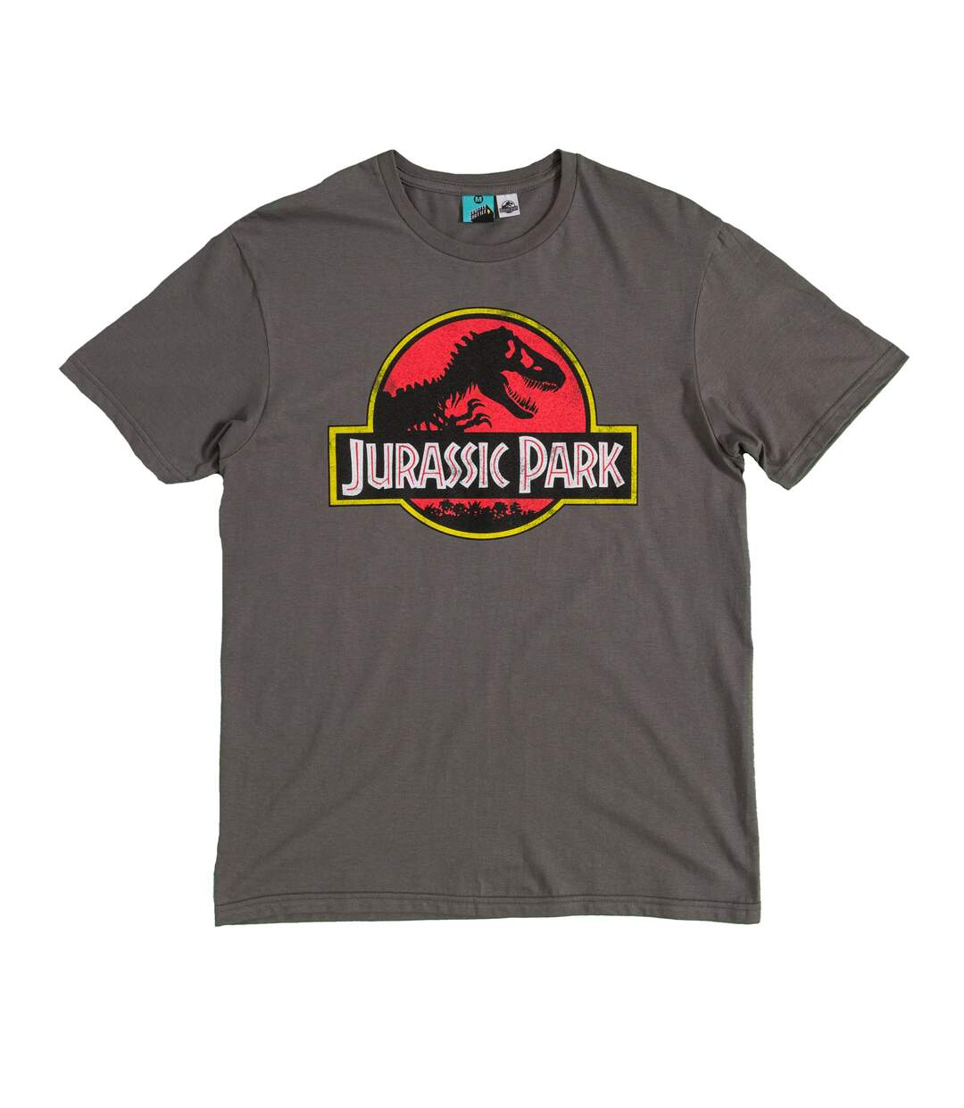 T-shirt Motif/style Logo Classique Adulte Charbon Jurassic Park-1
