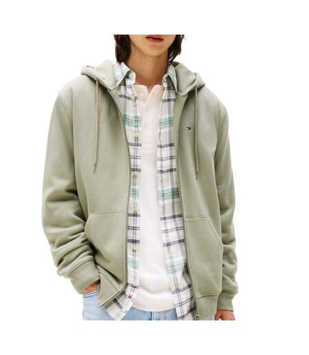 Sweat zippé vert homme tommy hilfiger dm0dm2