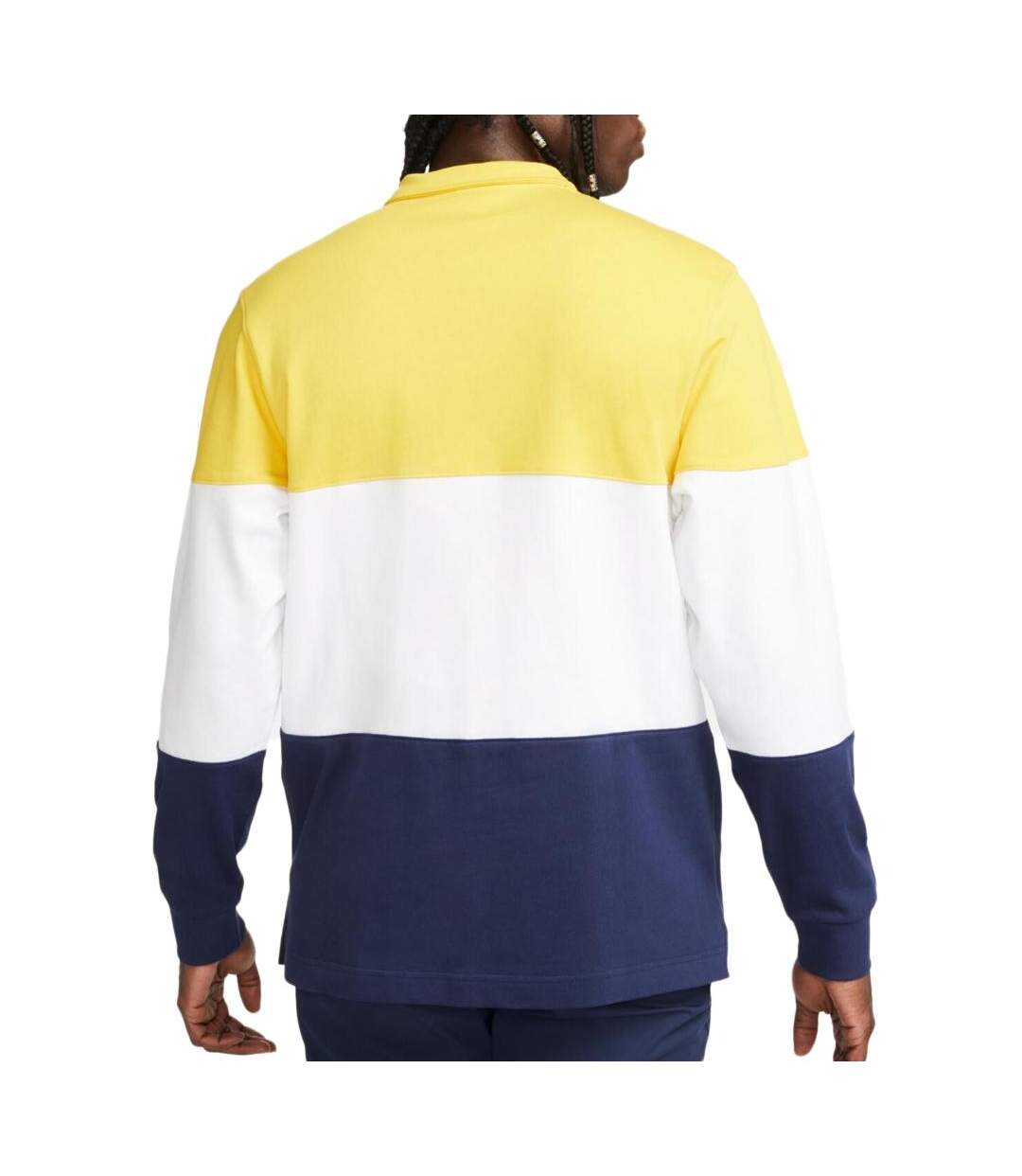 Sweat Blanc/Jaune/Marine Homme Nike Club+ - L-2