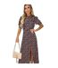 Womens/ladies Rose Print Midi Dress Multicoloured AX Paris-4