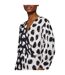 Womens/ladies Danotta Wrap Dress Black White Hugo Boss-3