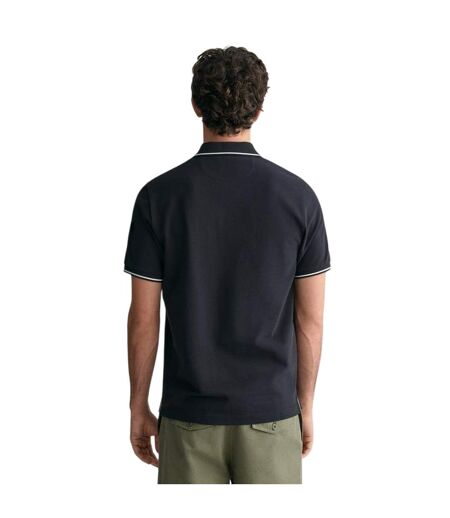 Polo Motif/style Brodé Homme Noir Gant