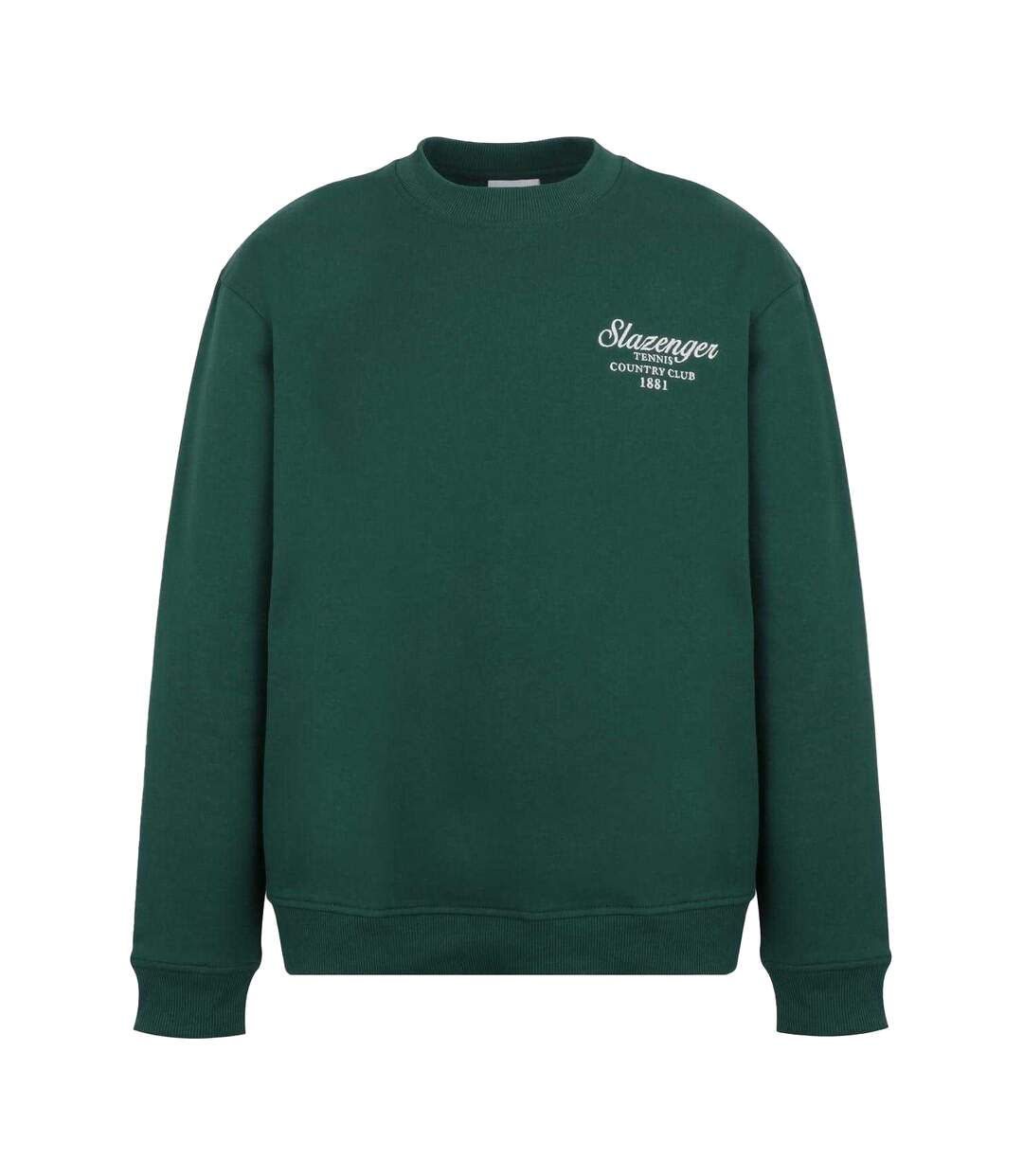 Mens Embroidered Logo Sweatshirt Green Slazenger-1