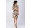 Robe courte élégante en coton CLAUDIA noire et beige Coton Du Monde-4