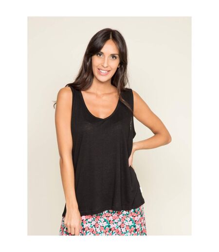 T-shirt sans manches lin FLERON - Dona X Lisa