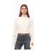Womens/ladies Ctnmb Cropped Roll Neck T-shirt White Black Heron Preston-2