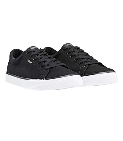 Mens Dyer Canvas Trainers Black Hugo