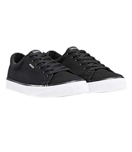 Mens Dyer Canvas Trainers Black Hugo