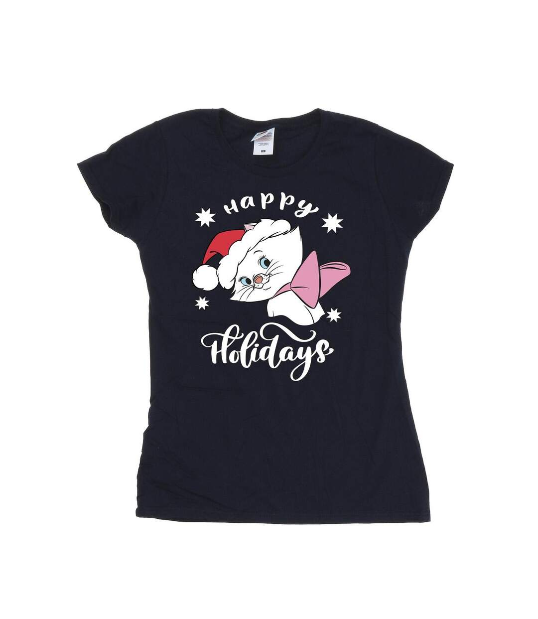 Disney T-shirt en coton Femmes/Ladies The Aristocats Happy Holidays (Bleu marine) - UTBI8508-1