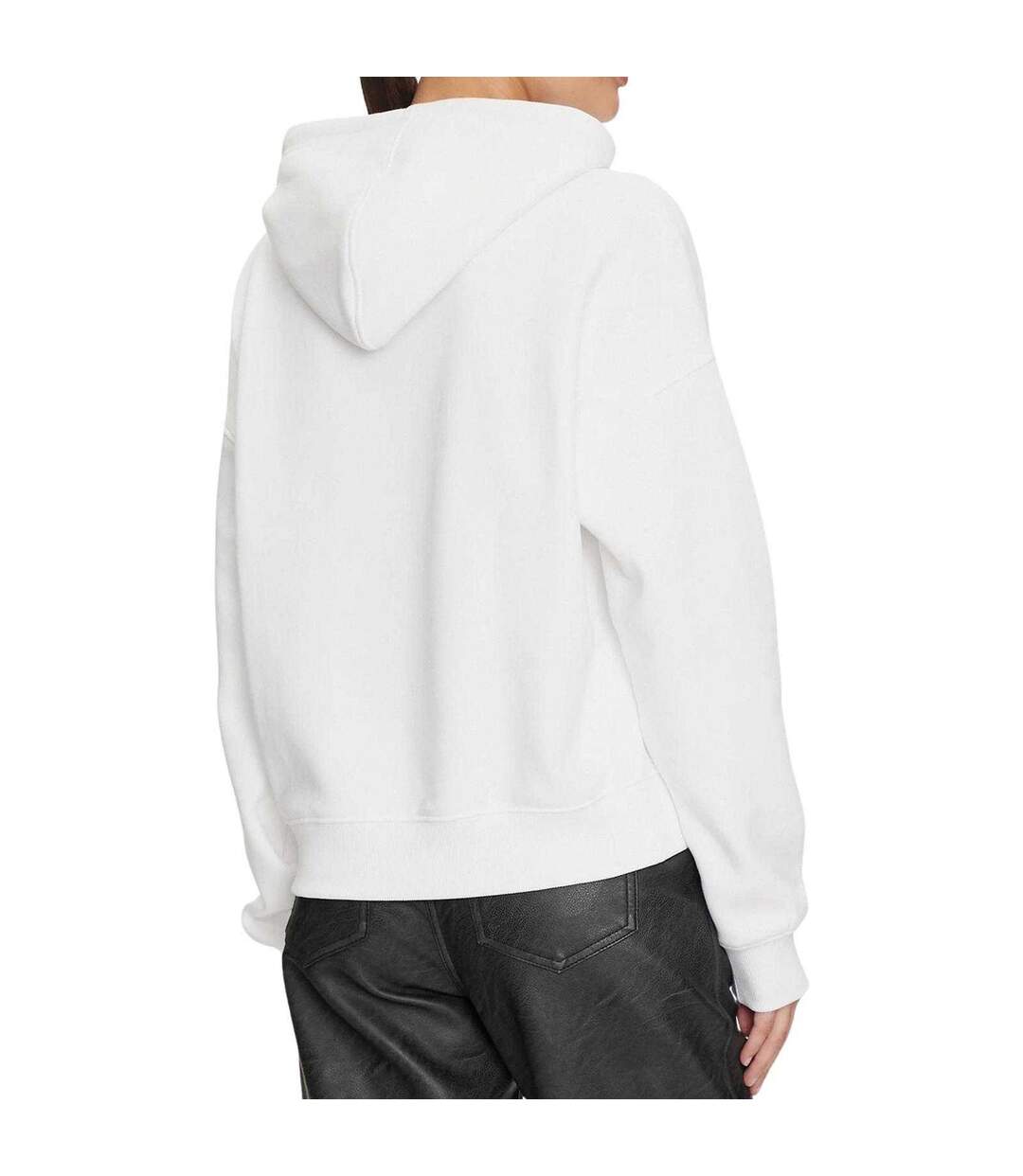 Sweat À Capuche Motif/style Logo Jeans Femme Blanc Guess-2