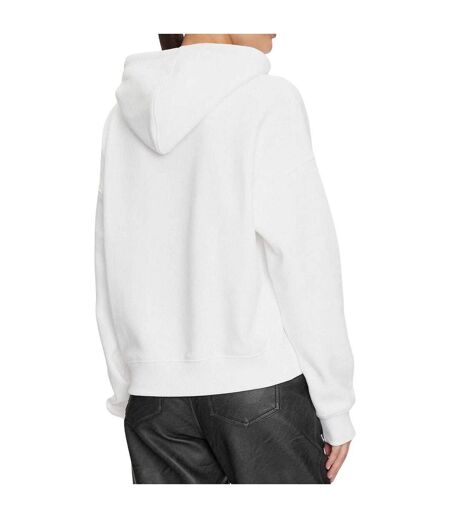 Sweat À Capuche Motif/style Logo Jeans Femme Blanc Guess