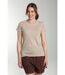 Tee shirt col rond lurex manches courtes femme Tee Summer Taupe Clair | Gerard Pasquier-3