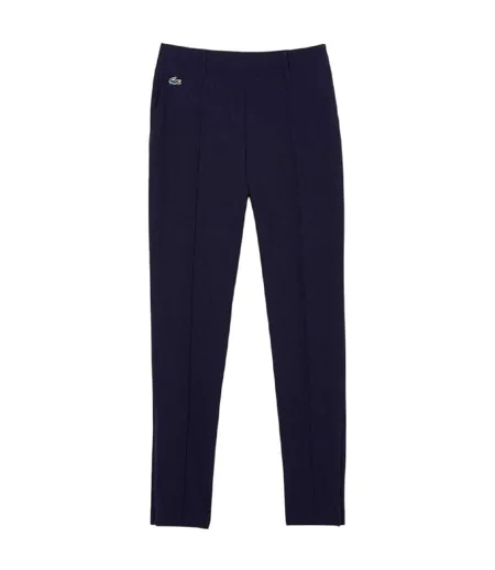 Womens/ladies Embroidered Logo Trousers Navy Blue Lacoste