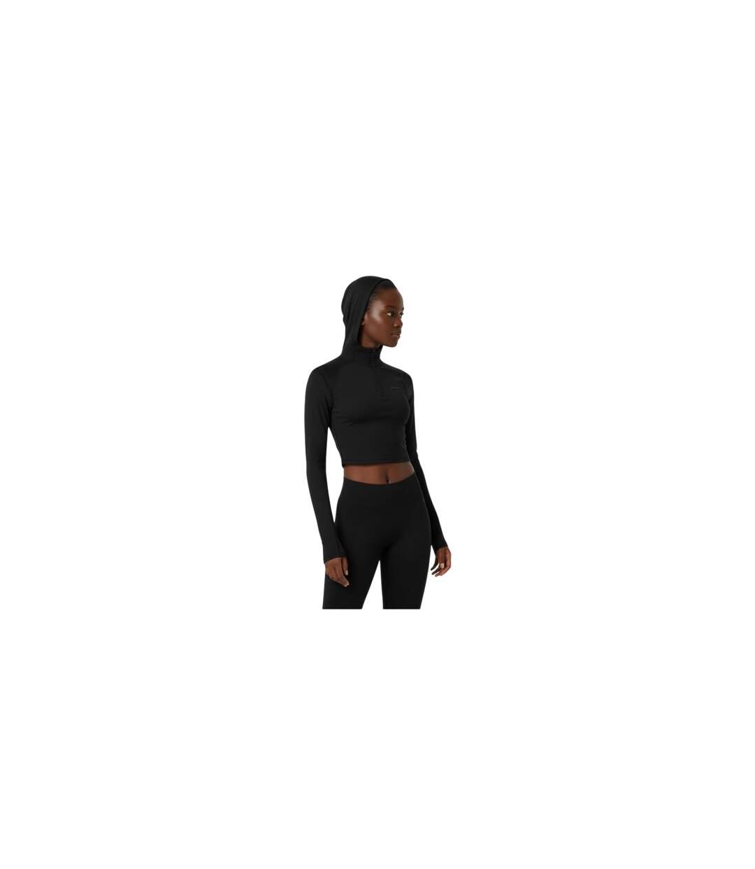 Sweat Court À Capuche Sport Femme Noir Fear Of God-1