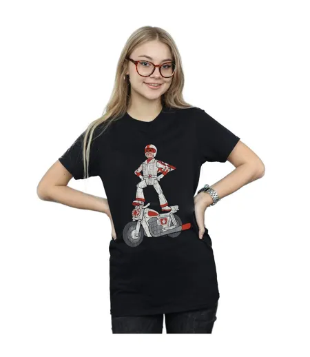 Disney Womens/Ladies Toy Story 4 Duke Caboom Pose Cotton Boyfriend T-Shirt (Noir) - UTBI47010