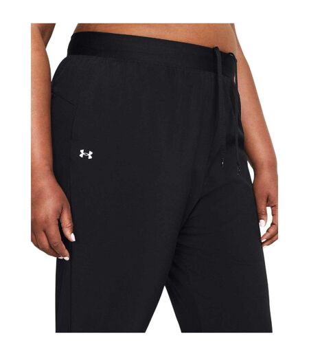 Womens/ladies Rival Woven High Rise Jogging Bottoms Black Under Armour