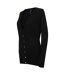 Henbury Ladies/Womens V-Neck Button Fine Knit Cardigan (Black) - UTRW662-4