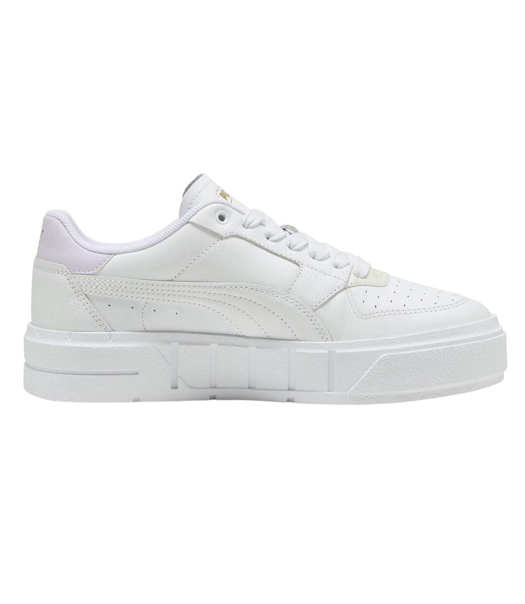 Womens/ladies Cali Leather Platform Court Trainers White Lilac Puma-4