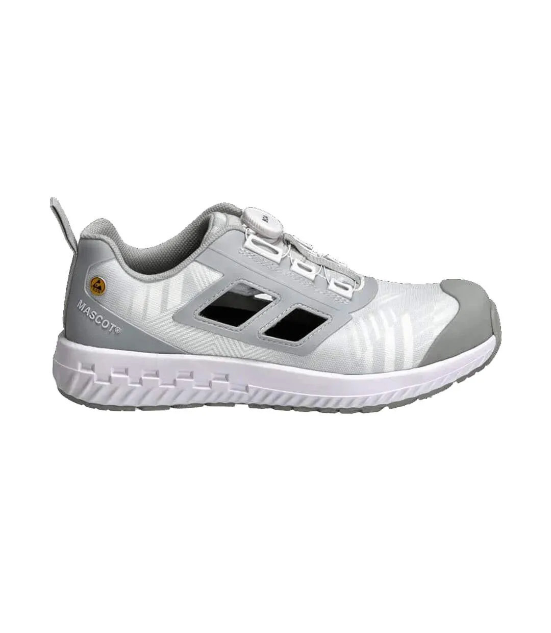 Mens Logo Safety Shoes White Light Grey Mascot-3