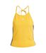 Womens/ladies Tie Neck Tank Top Yellow Adidas-2