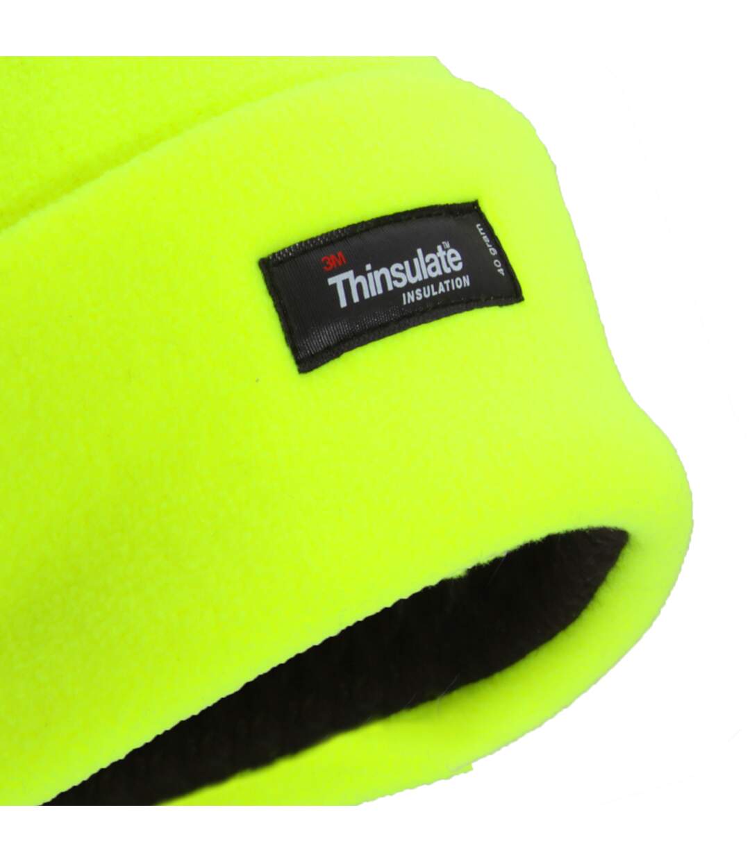 FLOSO Mens Hi Vis Thinsulate Thermal Fleece Winter Beanie Hat (3M 40g) (Neon Yellow) - UTHA406-2